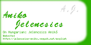 aniko jelencsics business card
